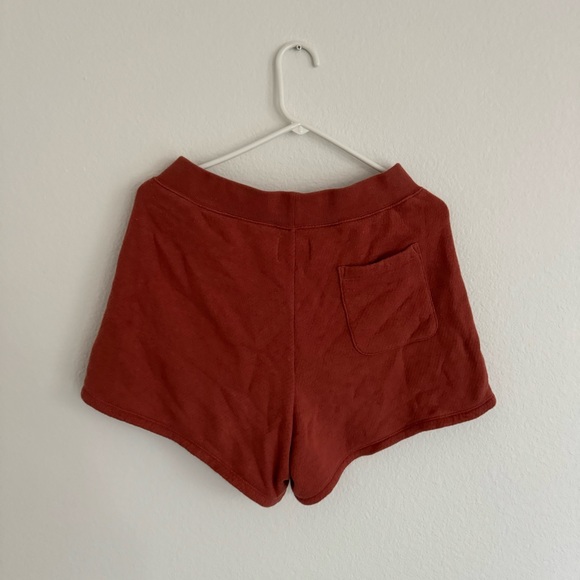 Madewell MWL Airyterry Hoodie Shorts Sweat Set in Red - Picture 7 of 12